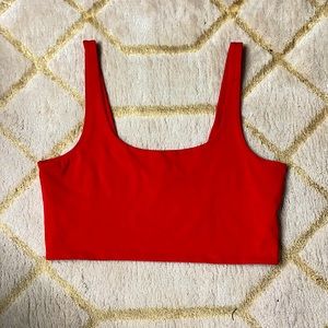 Red crop top